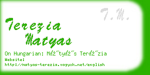 terezia matyas business card